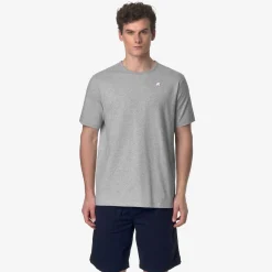 K-WAY Adame Stretch Jersey - T-Shirtstop - T-Shirt - Man - Grey Mel Store