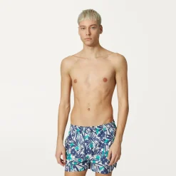 K-WAY Airy Graphic - Bathing Suits - Swimming Trunk - Man - Flowers White Indigo Store