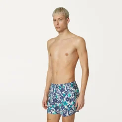 K-WAY Airy Graphic - Bathing Suits - Swimming Trunk - Man - Flowers White Indigo Store