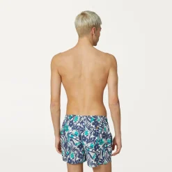K-WAY Airy Graphic - Bathing Suits - Swimming Trunk - Man - Flowers White Indigo Store