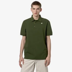 K-WAY Alderic Stretch Jersey - Polo Shirts - Polo - Man - Green Cypress Cheap