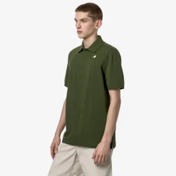 K-WAY Alderic Stretch Jersey - Polo Shirts - Polo - Man - Green Cypress Cheap