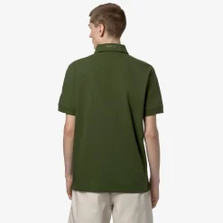 K-WAY Alderic Stretch Jersey - Polo Shirts - Polo - Man - Green Cypress Cheap
