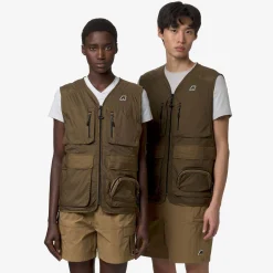 K-WAY Allos - Jackets - Vest - Unisex - Brown Corda Ripstop Cheap