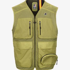 K-WAY Allos - Jackets - Vest - Unisex - Green Celery Ripstop Hot