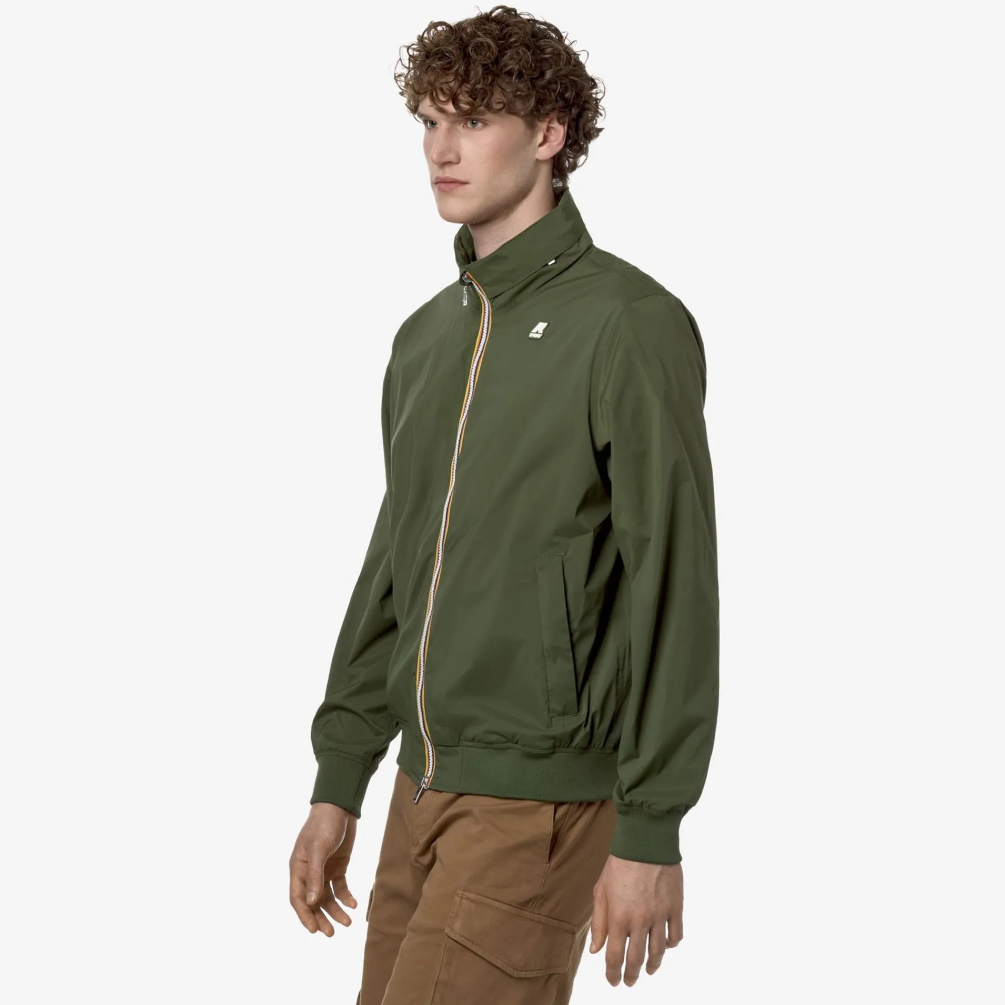 K-WAY Amaurystretch Nylon Jersey - Jackets - Short - Man - Green Cypress New