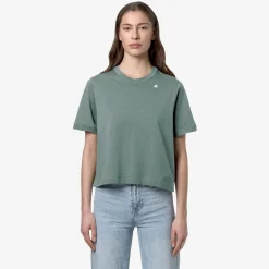 K-WAY Ameline - T-Shirtstop - T-Shirt - Woman - Green Mold New