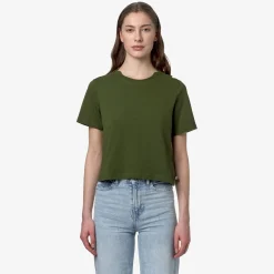 K-WAY Amilly - T-Shirtstop - T-Shirt - Woman - Green Cypress Fashion