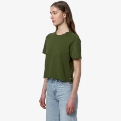 K-WAY Amilly - T-Shirtstop - T-Shirt - Woman - Green Cypress Fashion