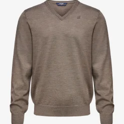 K-WAY Antoine Merino - Knitwear - Pullover - Man - Beige Taupe New