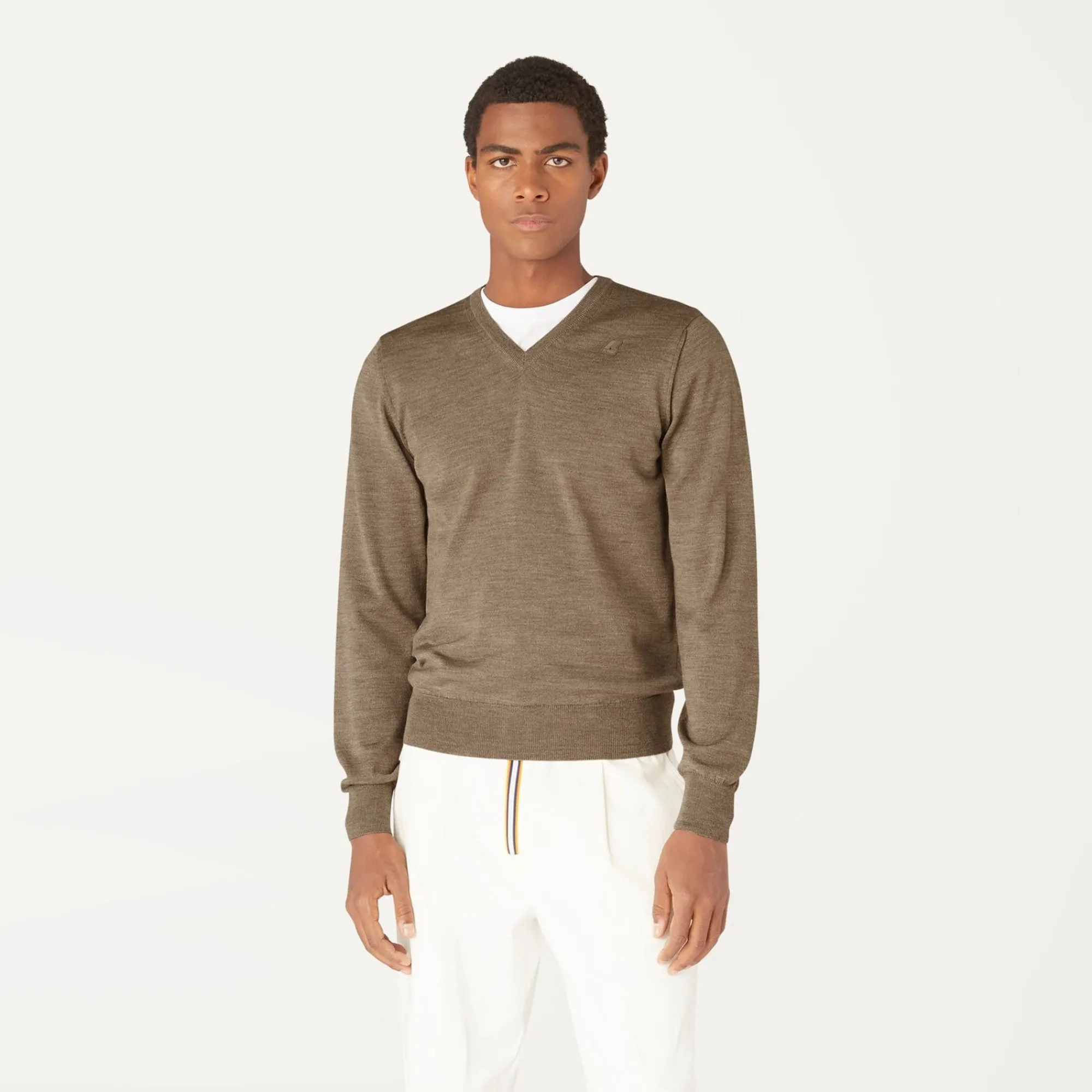 K-WAY Antoine Merino - Knitwear - Pullover - Man - Beige Taupe New
