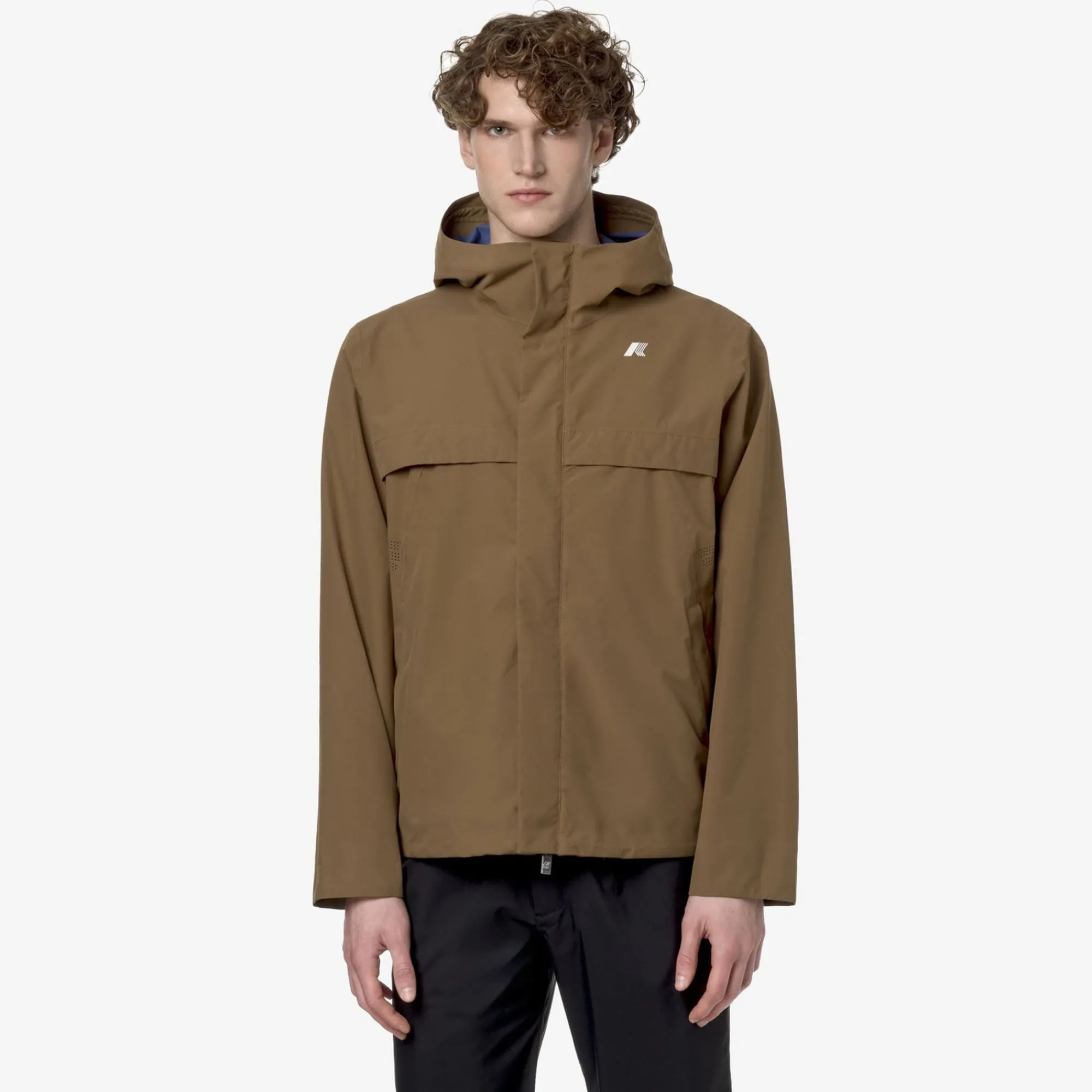 K-WAY Arnaud Eco Sd Contrast - Jackets - Short - Man - Brown C-Blue F Flash Sale