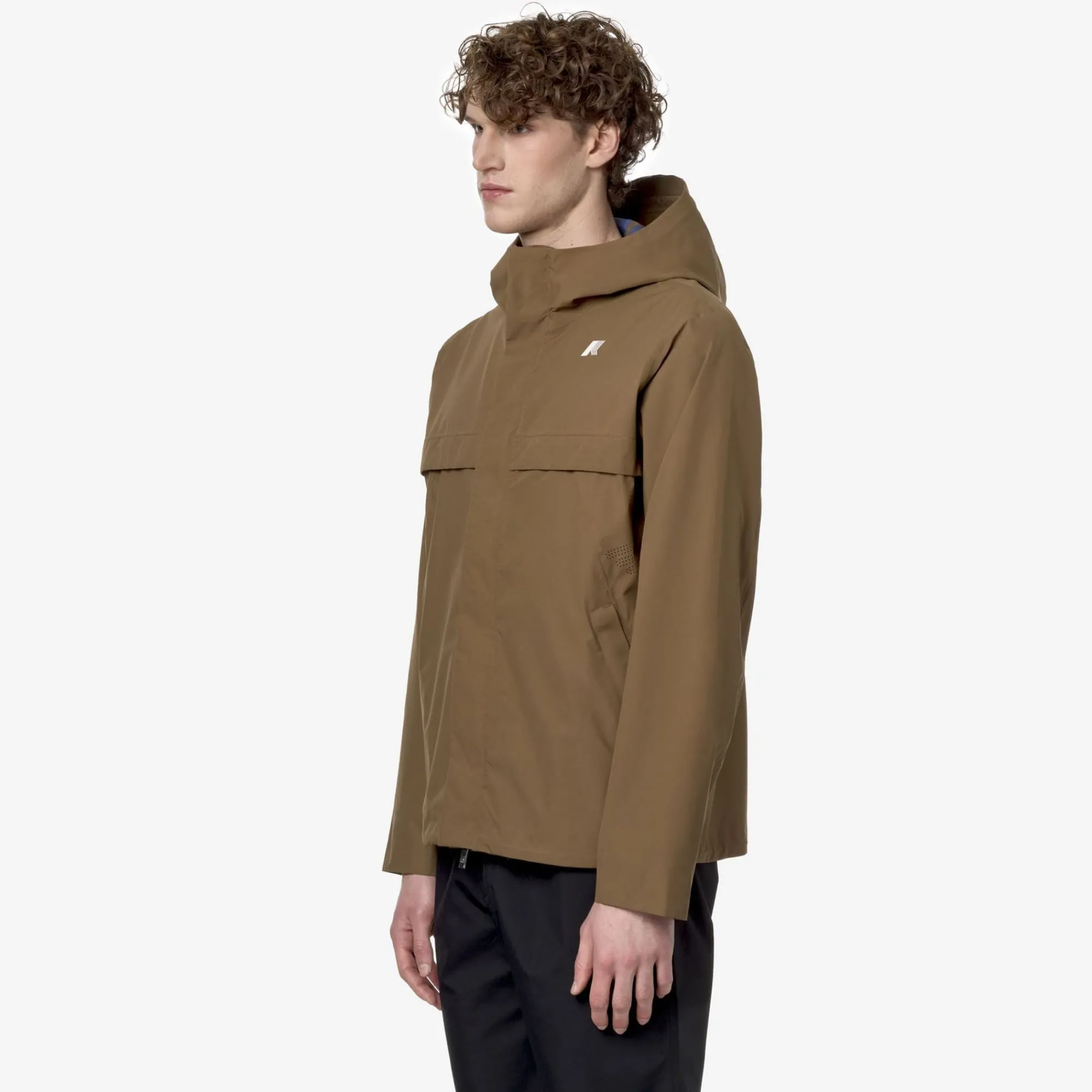 K-WAY Arnaud Eco Sd Contrast - Jackets - Short - Man - Brown C-Blue F Flash Sale