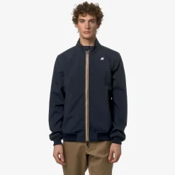 K-WAY Arsene Bonded Jersey - Jackets - Short - Man - Blue Depth Discount