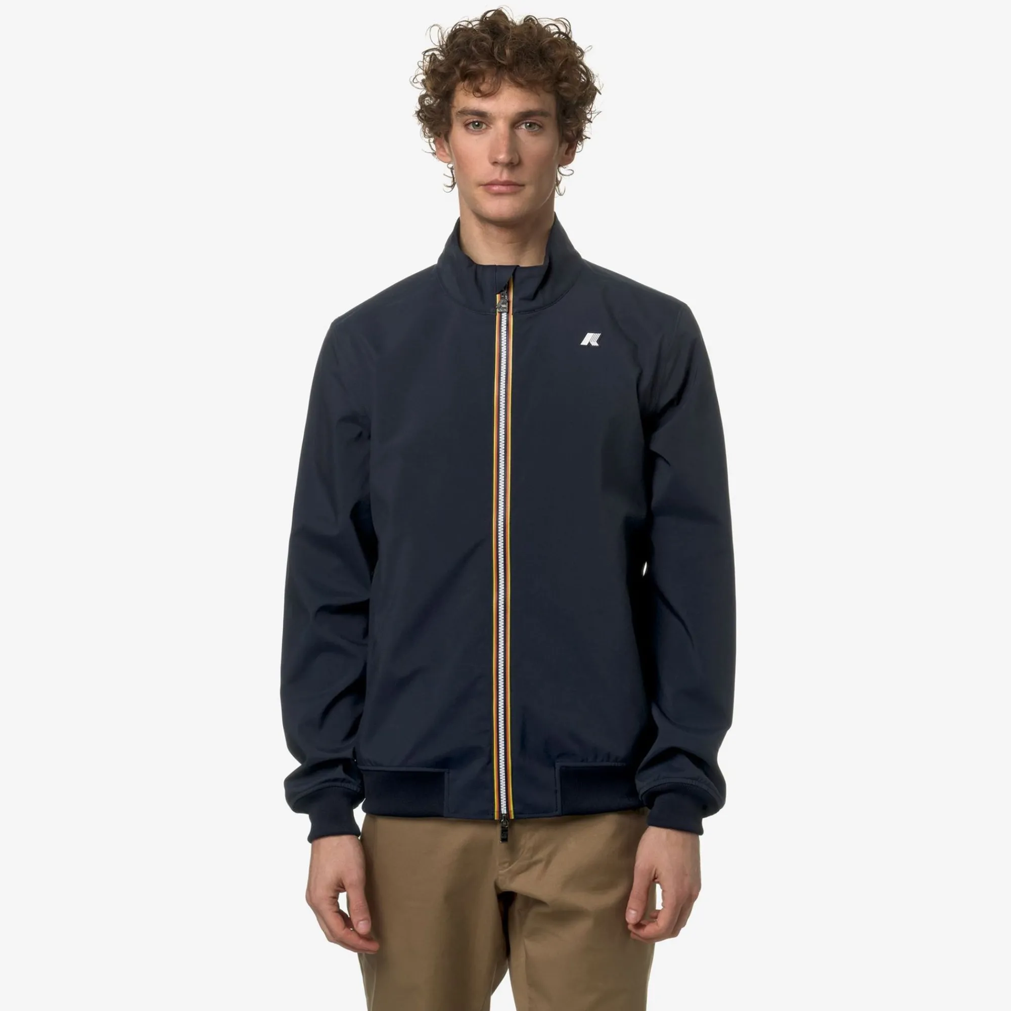 K-WAY Arsene Bonded Jersey - Jackets - Short - Man - Blue Depth Discount