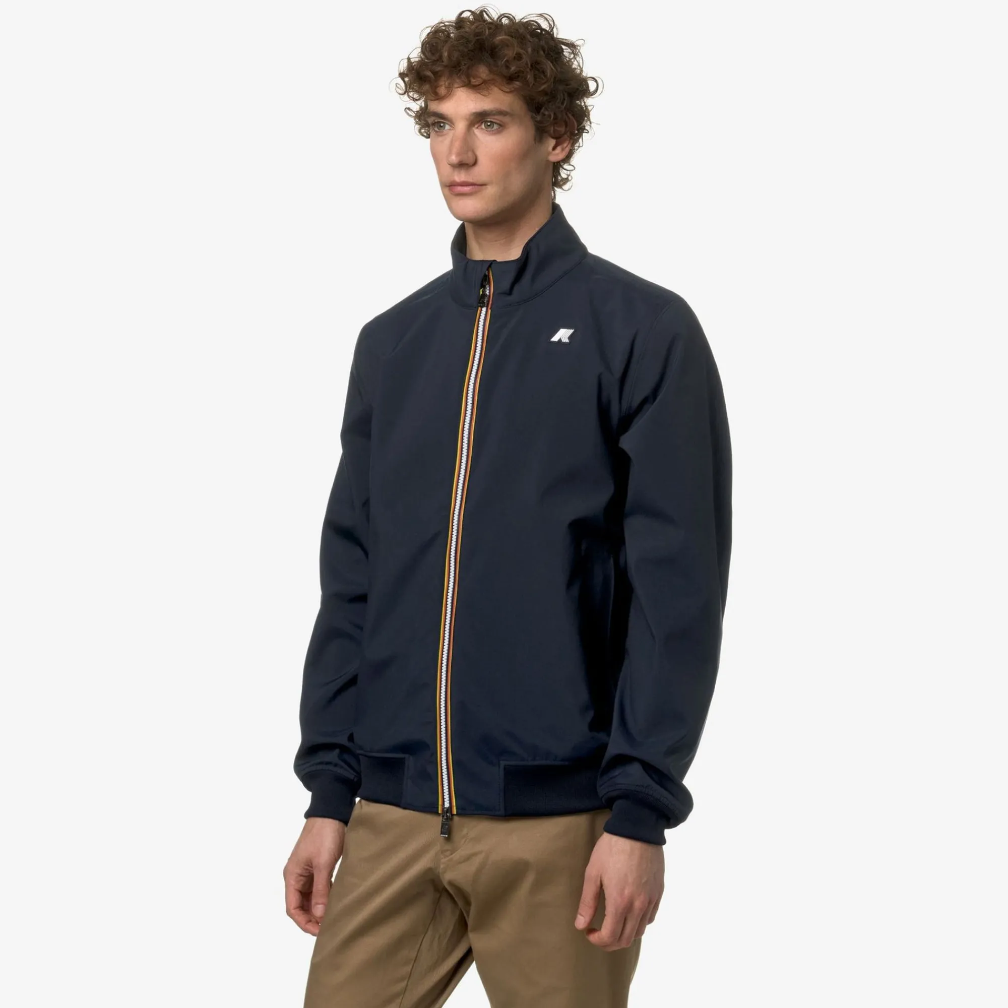 K-WAY Arsene Bonded Jersey - Jackets - Short - Man - Blue Depth Discount