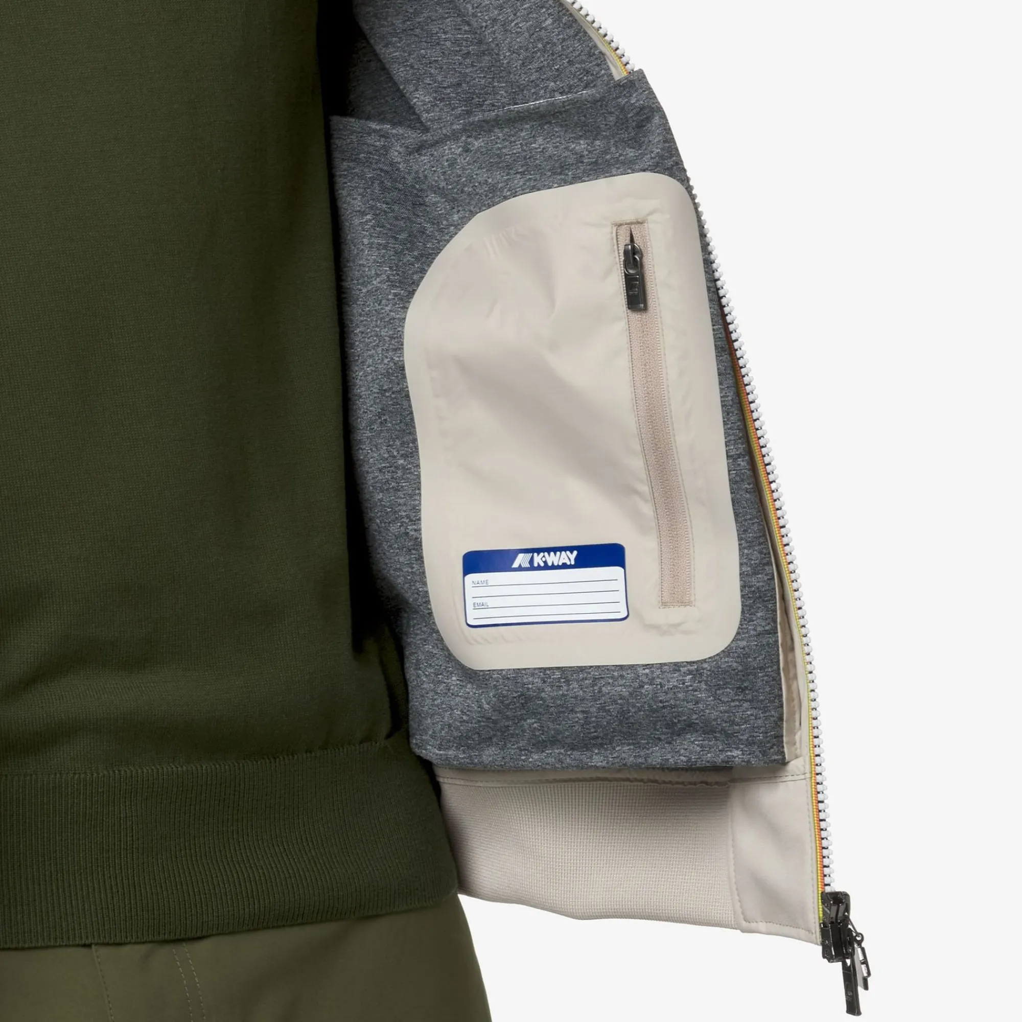 K-WAY Arsene Bonded Jersey - Jackets - Short - Man - Beige Lt Hot