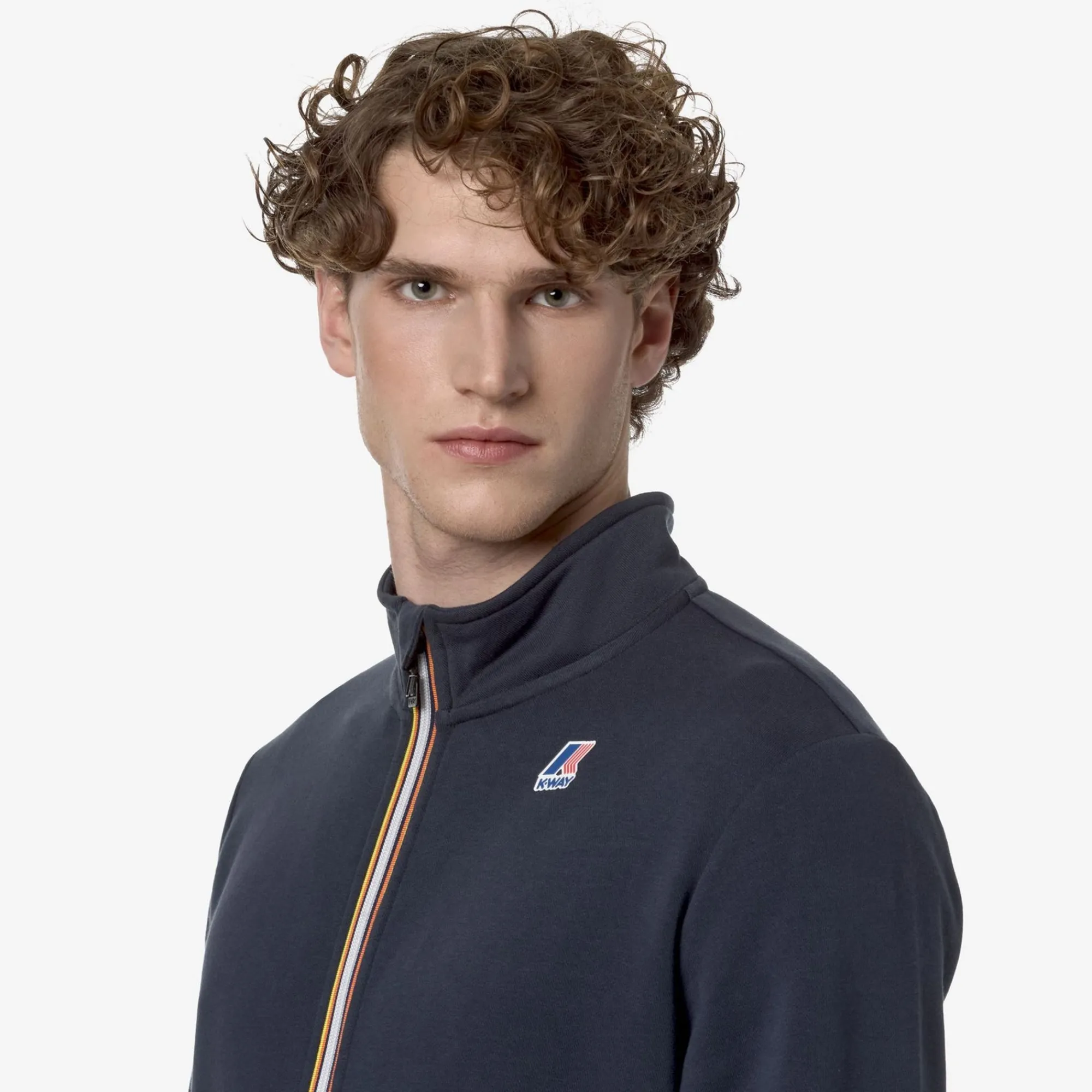 K-WAY Augur Poly Cotton - Fleece - Jacket - Unisex - Blue Depth Store