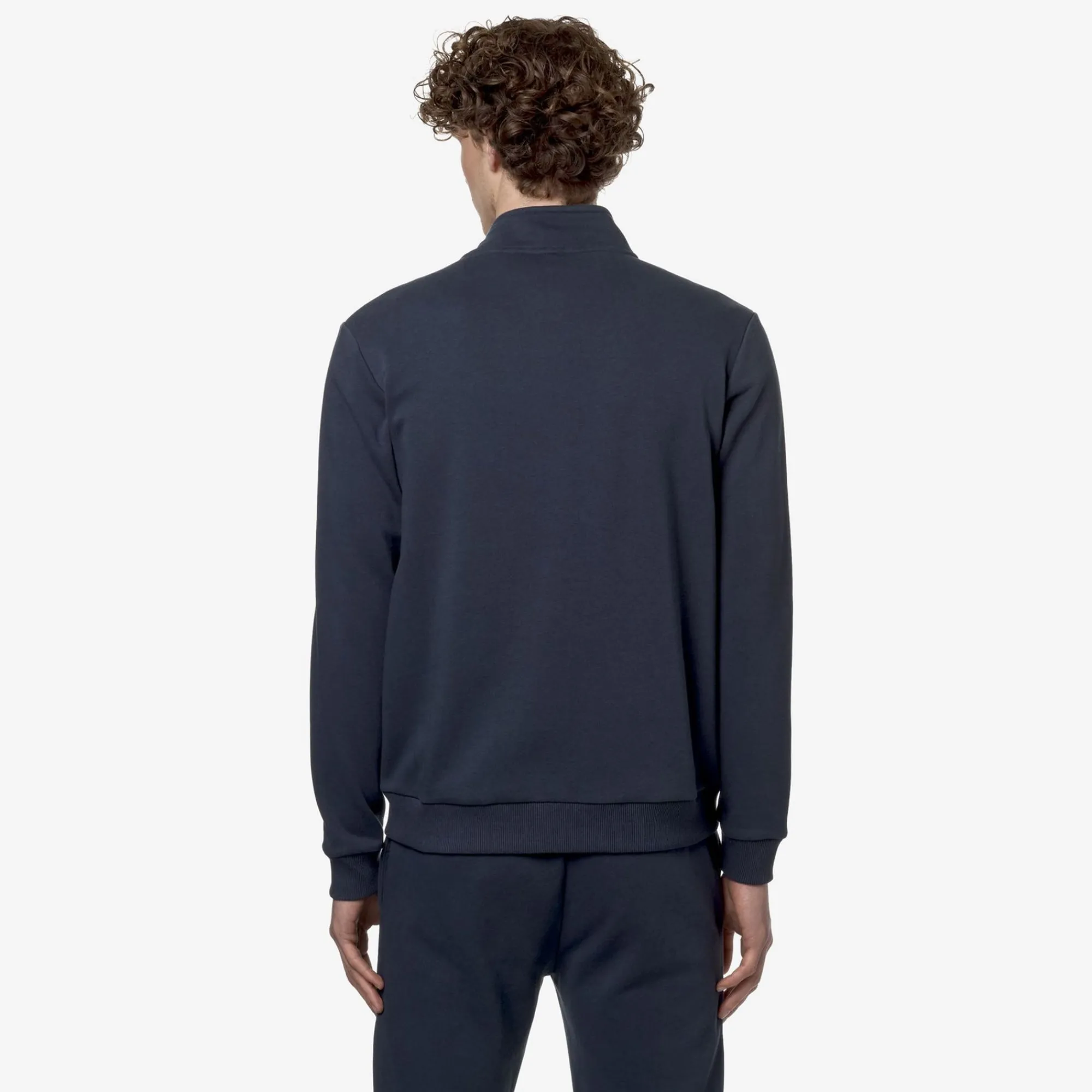 K-WAY Augur Poly Cotton - Fleece - Jacket - Unisex - Blue Depth Store