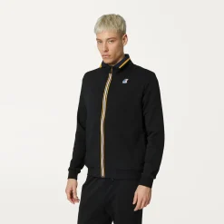 K-WAY Augur Poly Cotton - Fleece - Jacket - Unisex - Black Pure Store