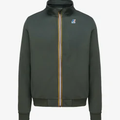 K-WAY Augur Poly Cotton - Fleece - Jacket - Unisex - Green Blackish Outlet