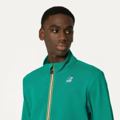 K-WAY Augur Poly Cotton - Fleece - Jacket - Unisex - Green Fashion