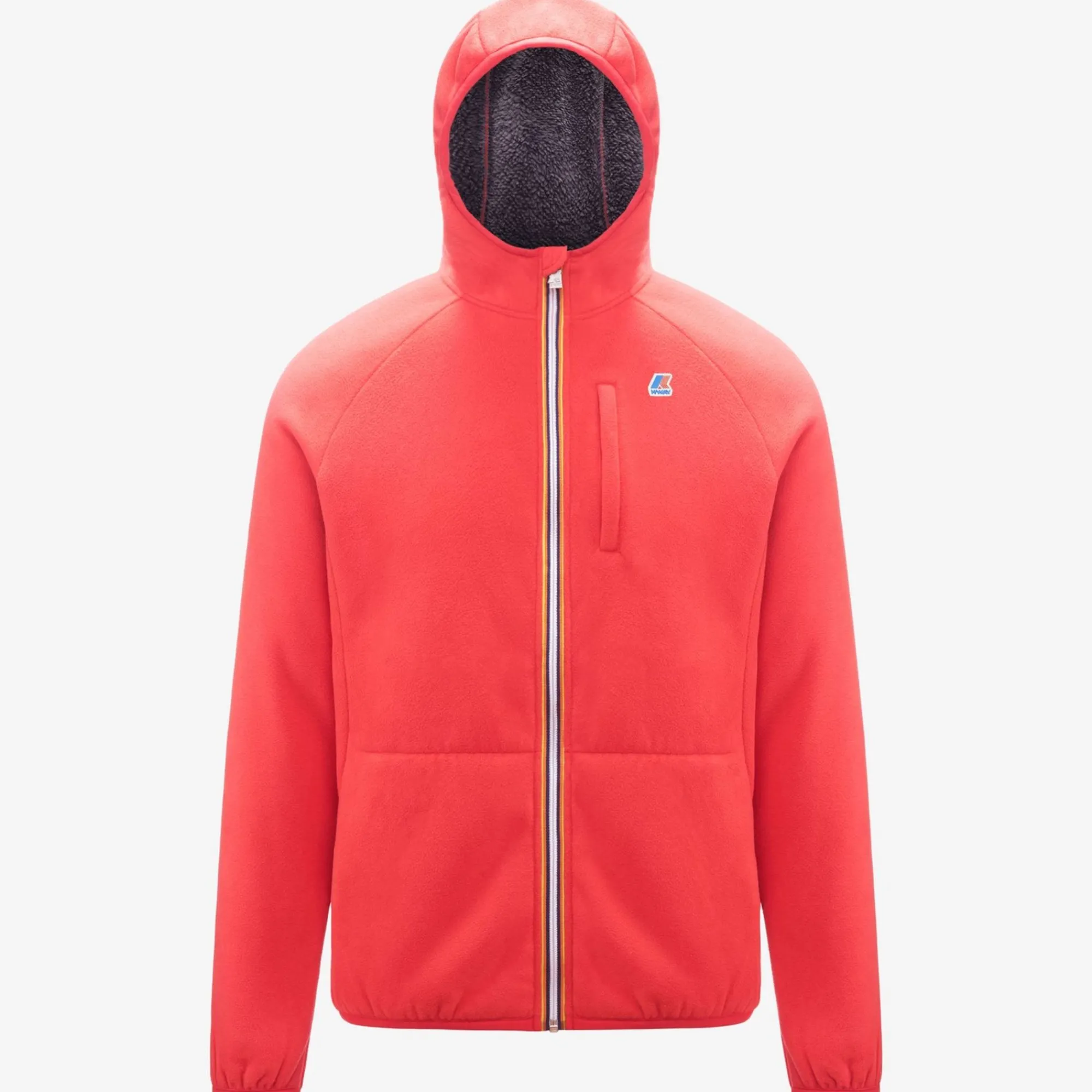 K-WAY Beau St Fur Bonded - Fleece - Jacket - Unisex - Red- Grey Smk Shop