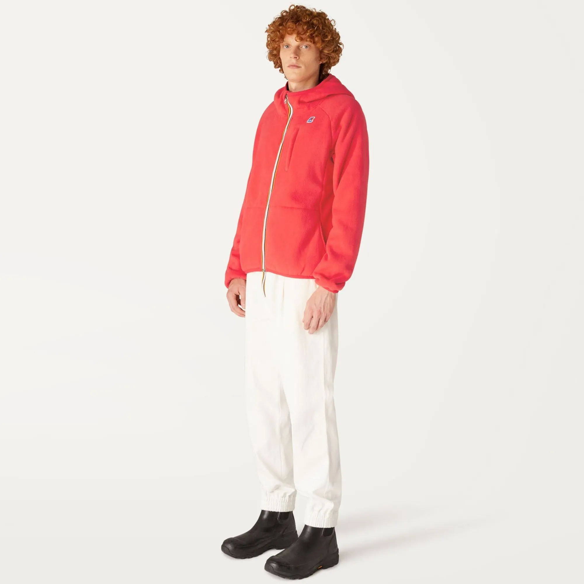 K-WAY Beau St Fur Bonded - Fleece - Jacket - Unisex - Red- Grey Smk Shop