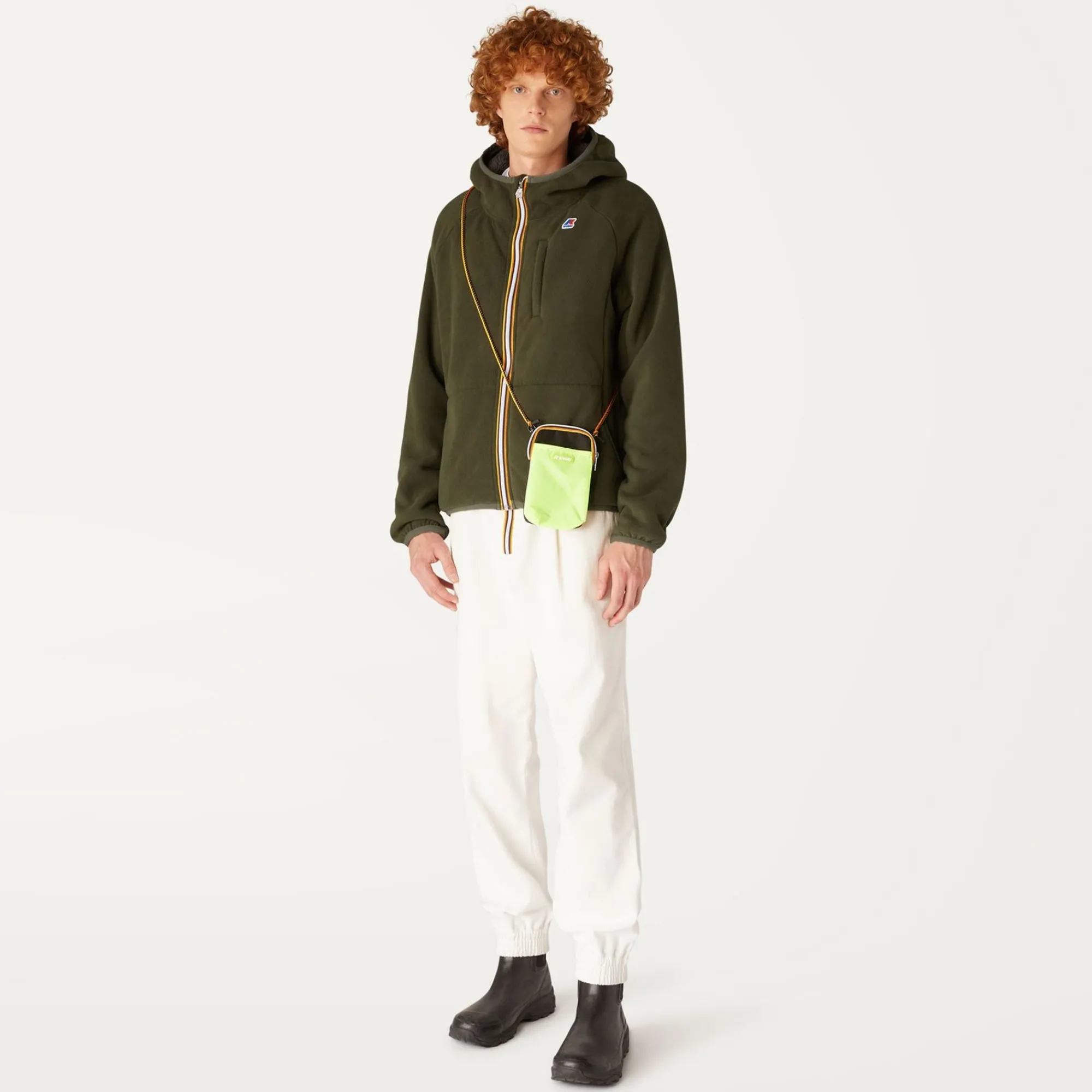 K-WAY Beau St Fur Bonded - Fleece - Jacket - Unisex - Green Blackish- Grey Smk Clearance