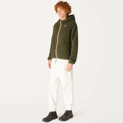 K-WAY Beau St Fur Bonded - Fleece - Jacket - Unisex - Green Blackish- Grey Smk Clearance