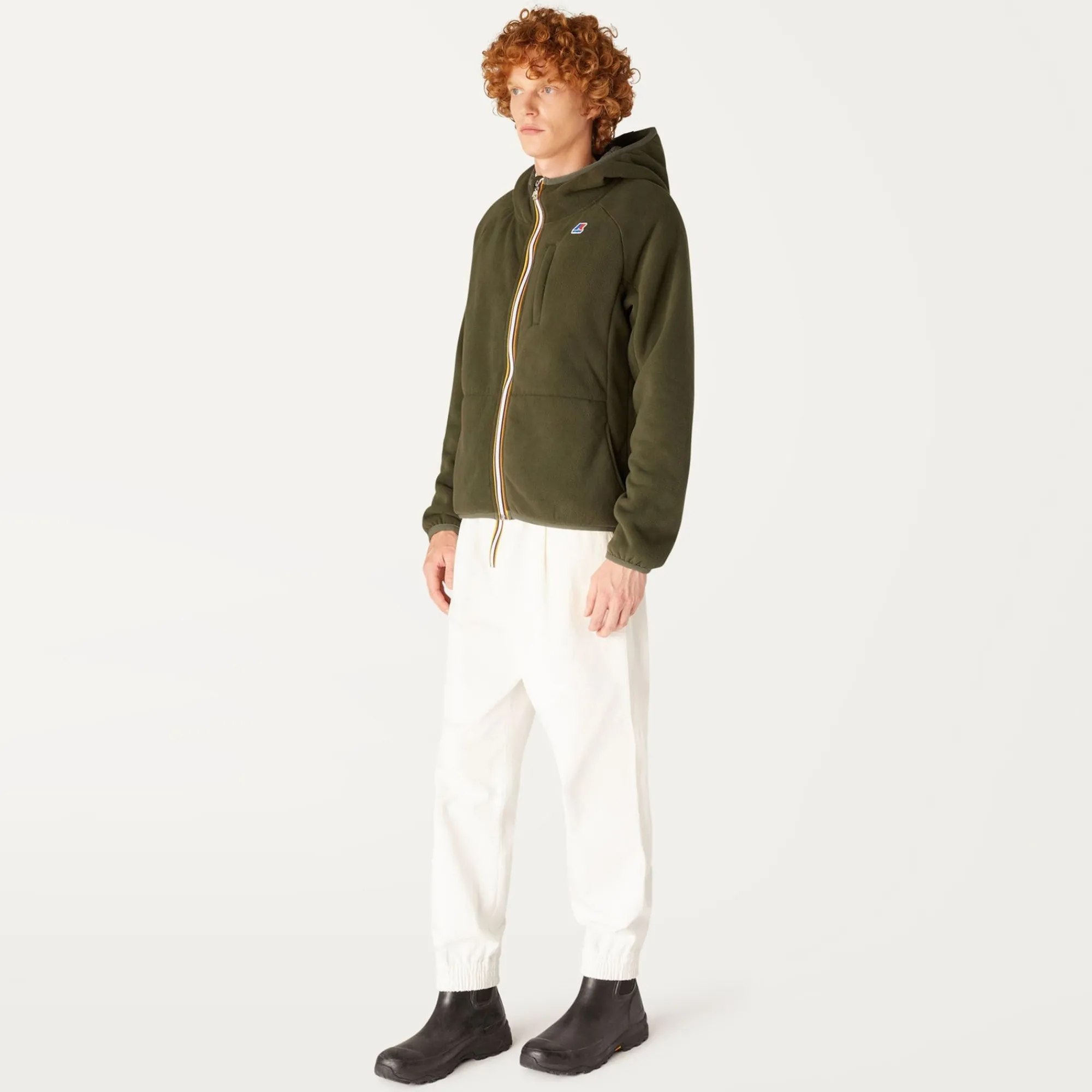 K-WAY Beau St Fur Bonded - Fleece - Jacket - Unisex - Green Blackish- Grey Smk Clearance