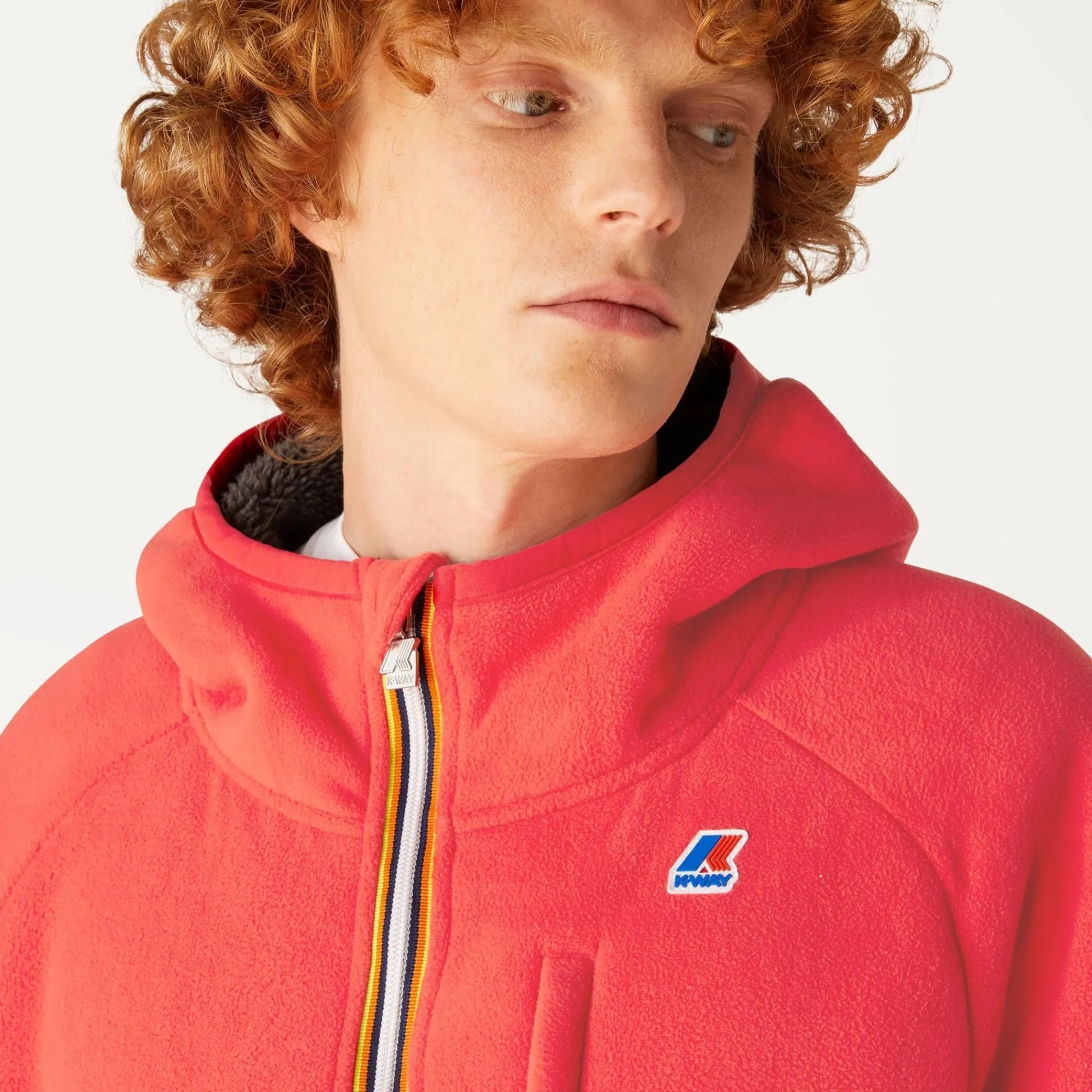 K-WAY Beau St Fur Bonded - Fleece - Jacket - Unisex - Red- Grey Smk Online