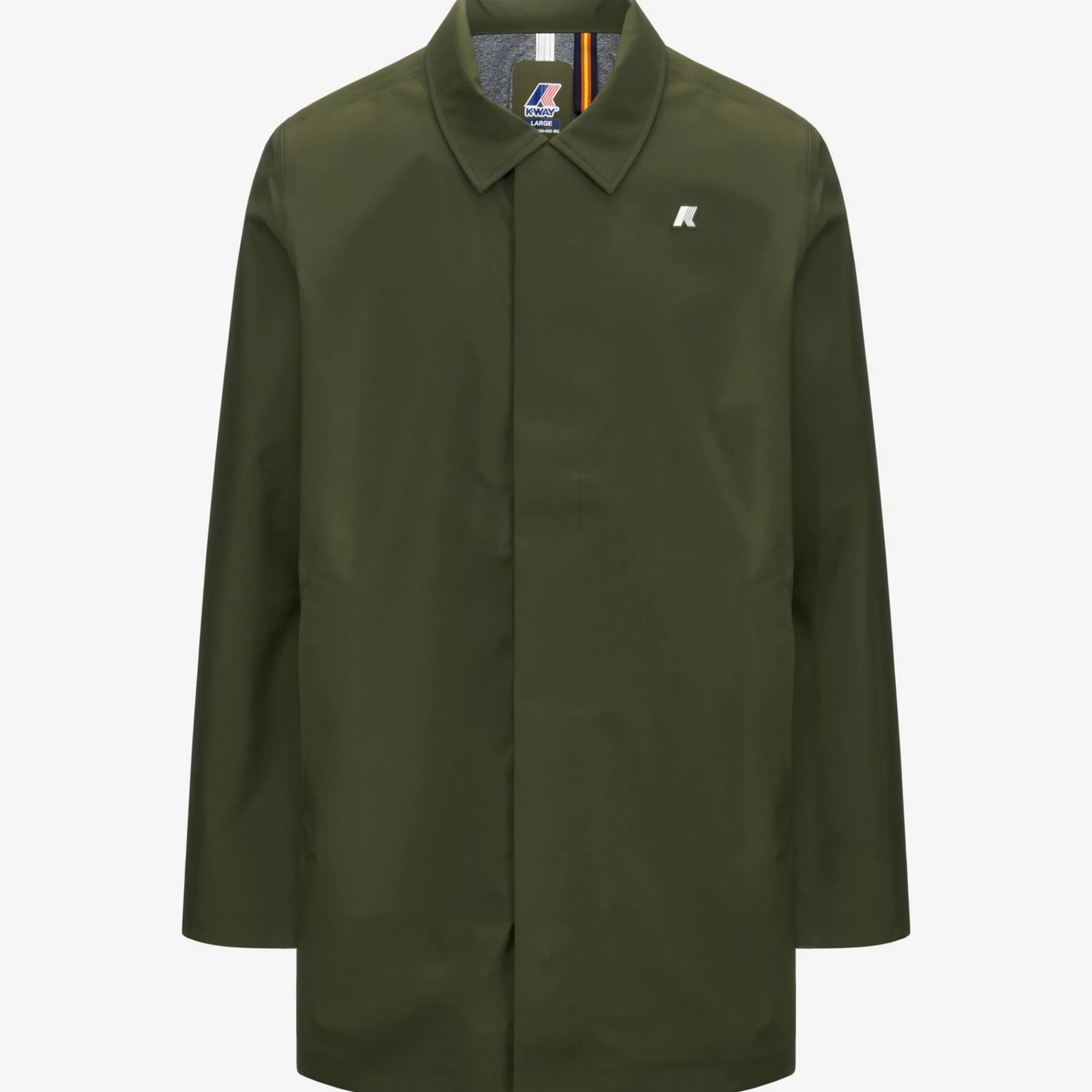 K-WAY Benny Bonded Jersey - Jackets - 3/4 Length - Man - Green Cypress Flash Sale