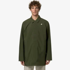 K-WAY Benny Bonded Jersey - Jackets - 3/4 Length - Man - Green Cypress Flash Sale