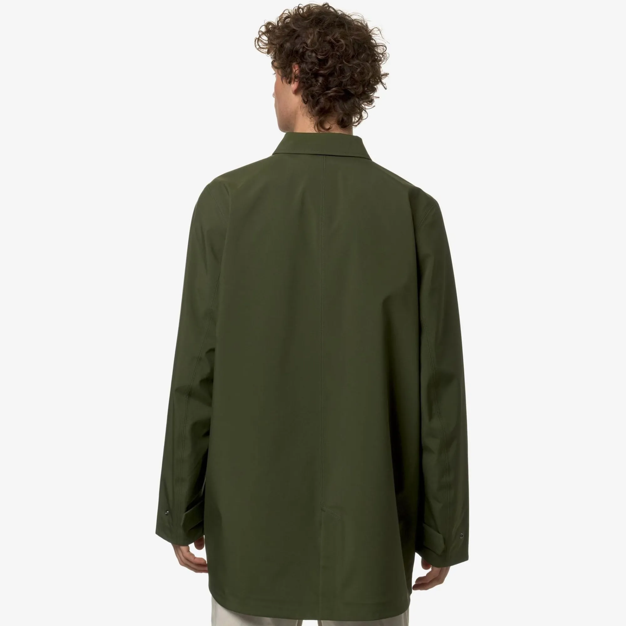 K-WAY Benny Bonded Jersey - Jackets - 3/4 Length - Man - Green Cypress Flash Sale