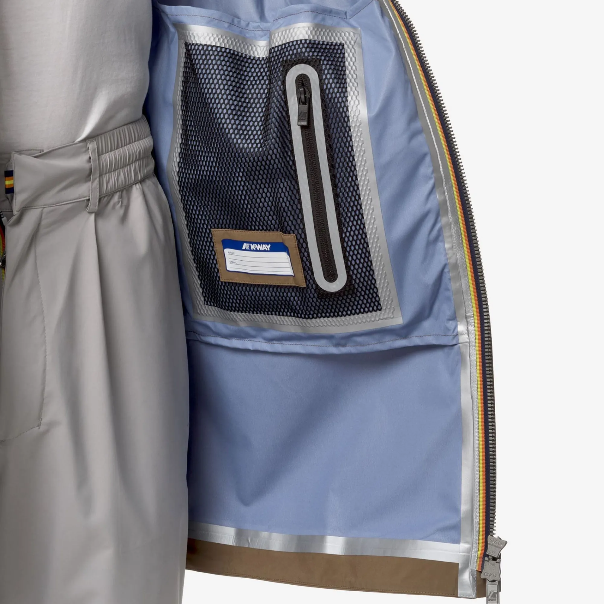 K-WAY Clabel Clean Look 3L - Jackets - 3/4 Length - Man - Brown C-Blue F Outlet