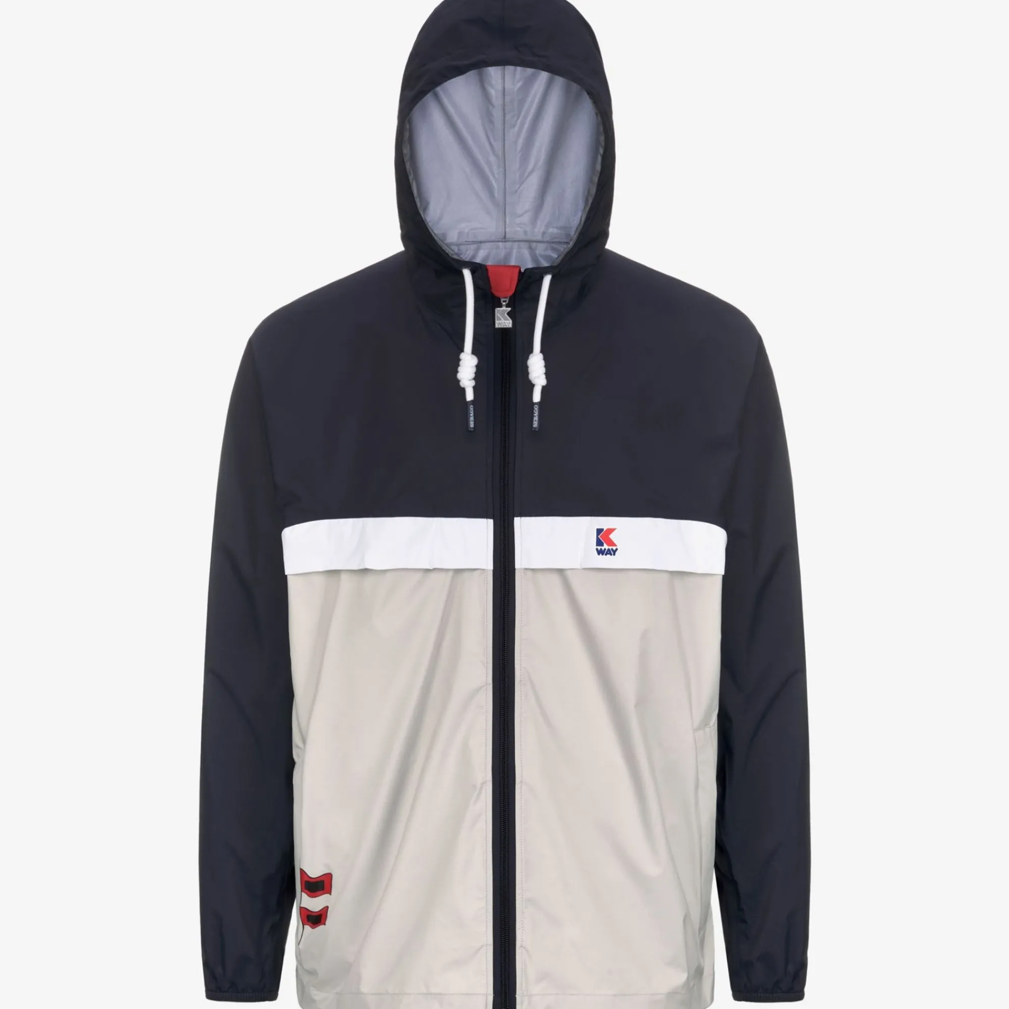 K-WAY Claude 1975 Hurricane - Jackets - Mid - Unisex - Blue Depth-Lt Beige Best