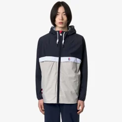 K-WAY Claude 1975 Hurricane - Jackets - Mid - Unisex - Blue Depth-Lt Beige Best