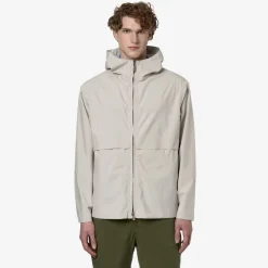 K-WAY Claudel Clean Look 3L - Jackets - Mid - Man - Beige L-Blue F Sale
