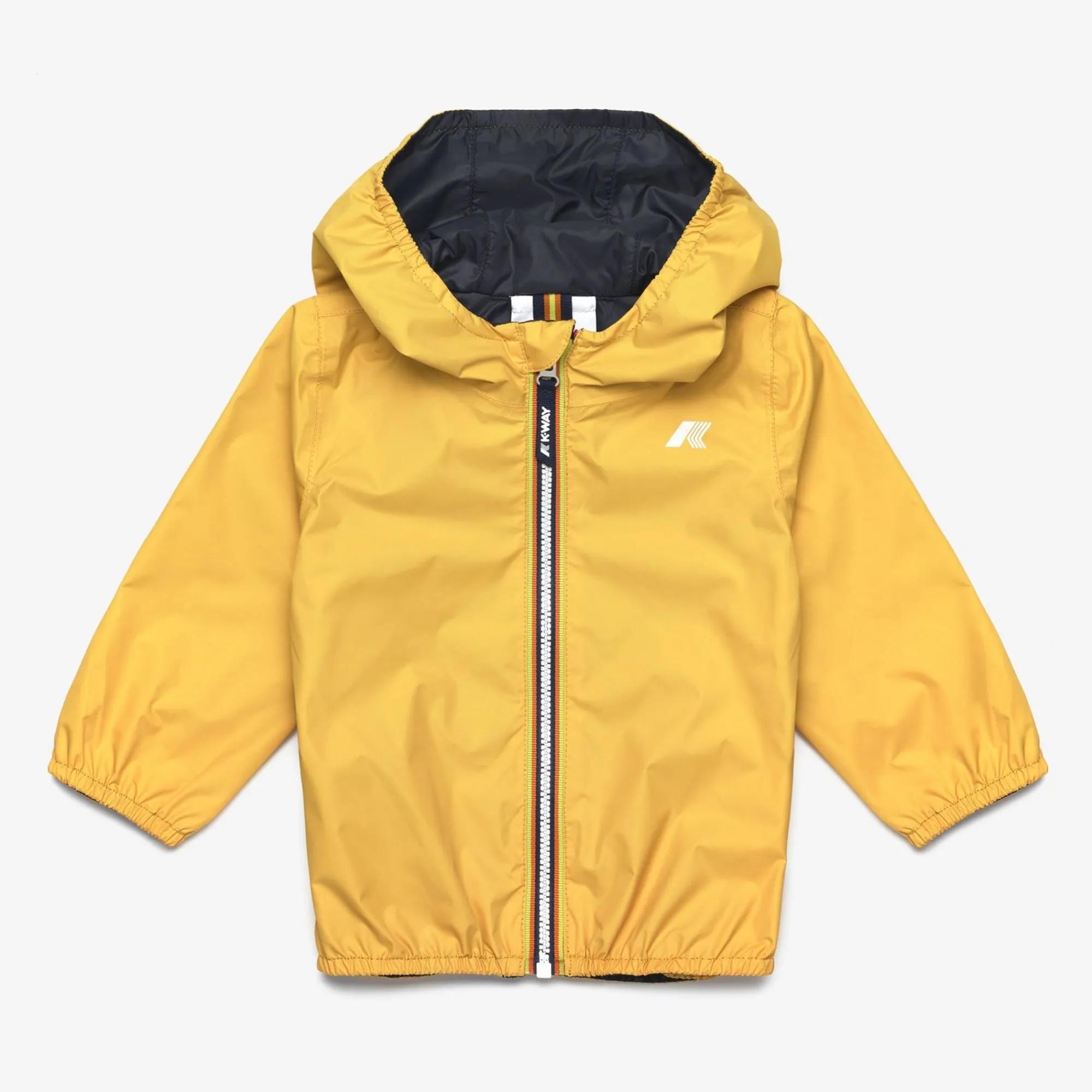 K-WAY E. Jake Plus.2 Reversible - Jackets - Short - Kid Unisex - Yellow Mimosa-Blue Depth Store