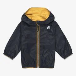 K-WAY E. Jake Plus.2 Reversible - Jackets - Short - Kid Unisex - Yellow Mimosa-Blue Depth Store