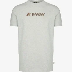 K-WAY Elliot 3D Stripes Logo - T-Shirtstop - T-Shirt - Man - Grey Mel Best