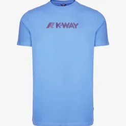 K-WAY Elliot 3D Stripes Logo - T-Shirtstop - T-Shirt - Man - Blue Ultramarine Clearance