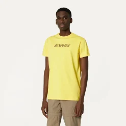 K-WAY Elliot 3D Stripes Logo - T-Shirtstop - T-Shirt - Man - Yellow Sunstruck Sale