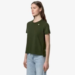 K-WAY Emel Jersey - T-Shirtstop - T-Shirt - Woman - Green Cypress Shop