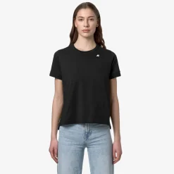 K-WAY Emel Jersey - T-Shirtstop - T-Shirt - Woman - Black Pure New