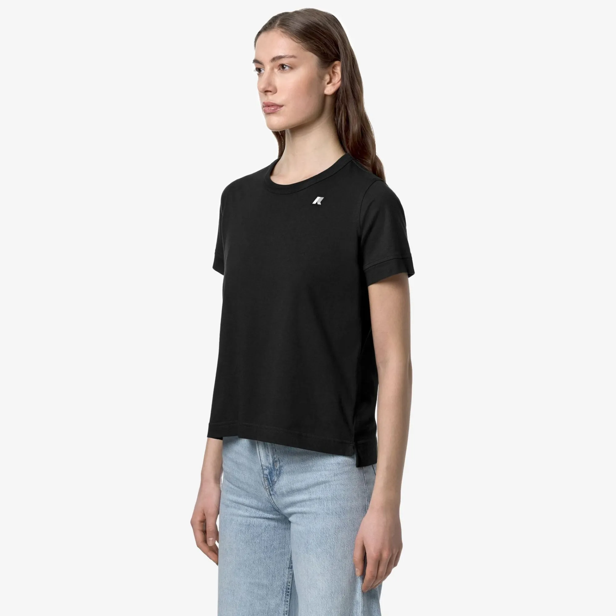 K-WAY Emel Jersey - T-Shirtstop - T-Shirt - Woman - Black Pure New