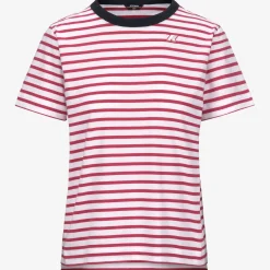 K-WAY Emeli Stripes - T-Shirtstop - T-Shirt - Woman - White-Pink D-Blue Best Sale