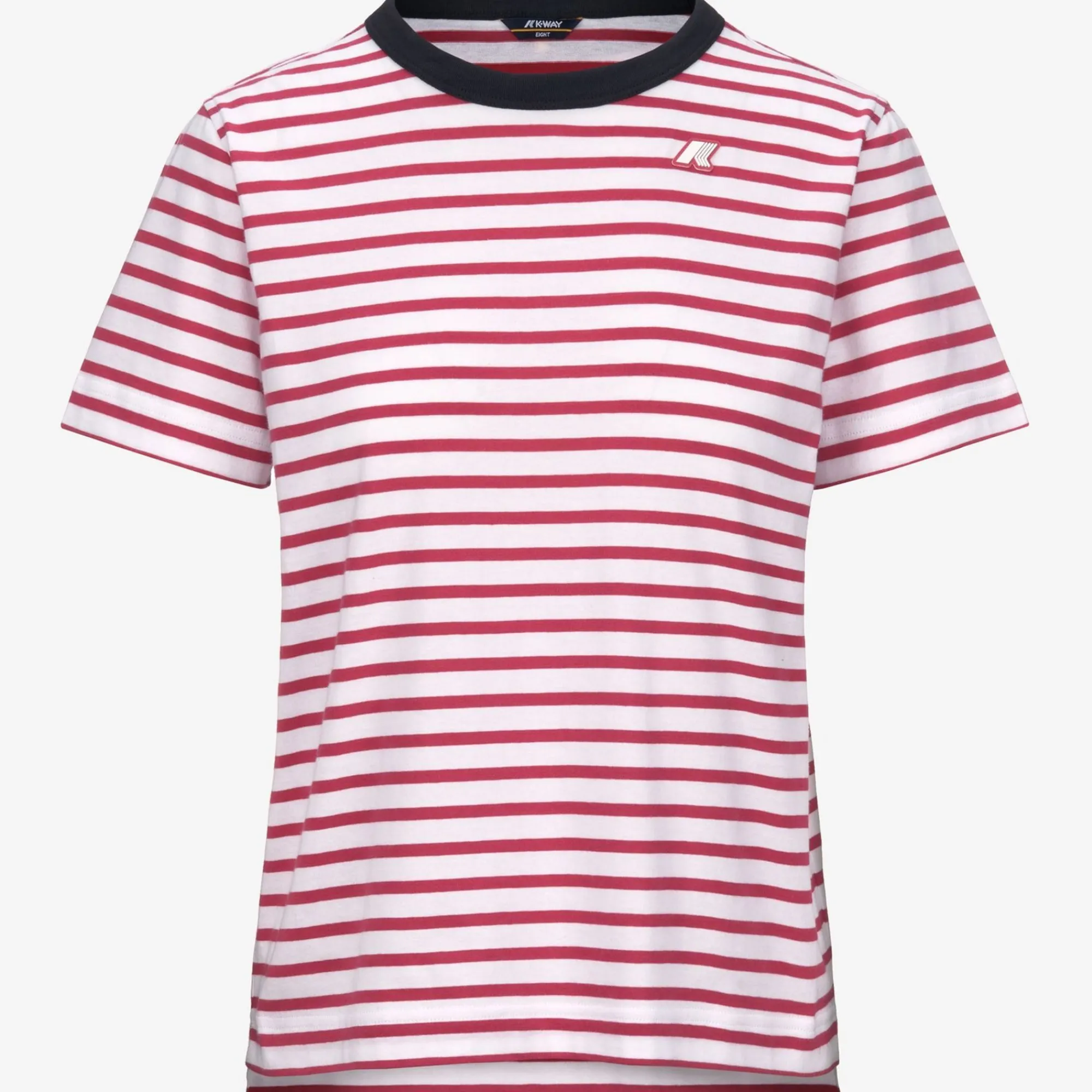 K-WAY Emeli Stripes - T-Shirtstop - T-Shirt - Woman - White-Pink D-Blue Best Sale