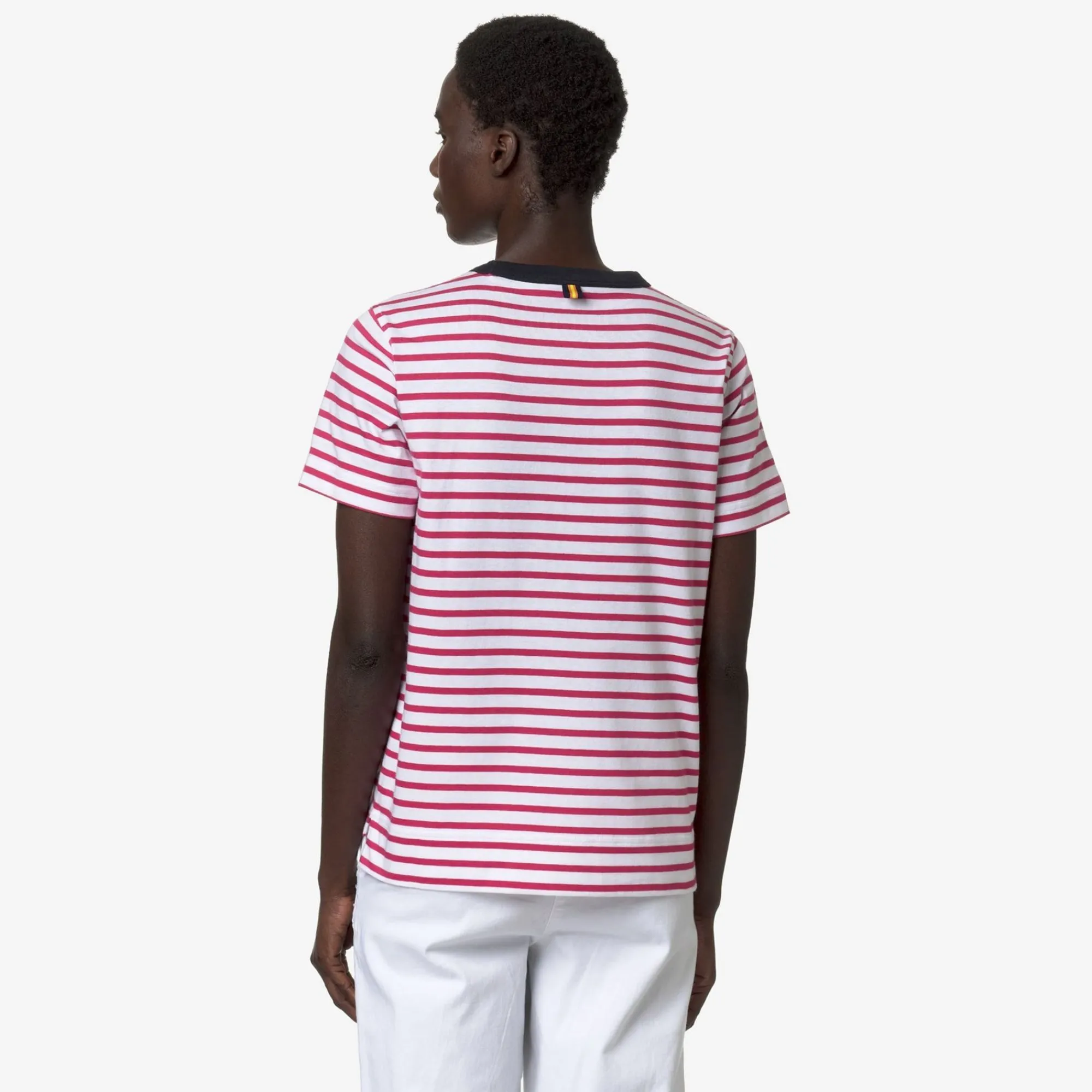 K-WAY Emeli Stripes - T-Shirtstop - T-Shirt - Woman - White-Pink D-Blue Best Sale